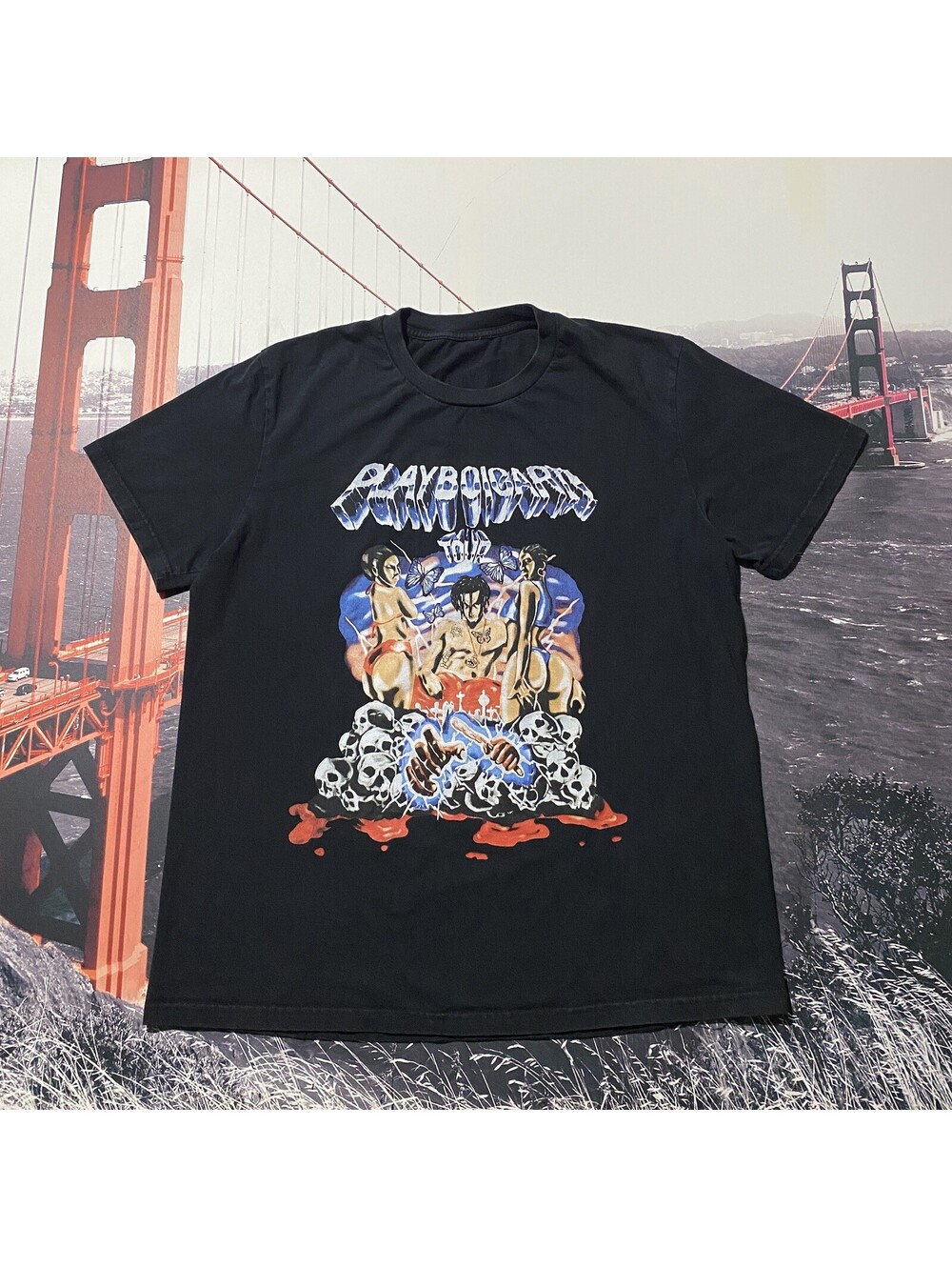Playboi Carti t-shirt Men's Size Medium 2017 Self-Titled Tour graphic tee Black